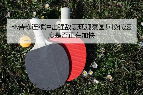 林诗栋连续冲击强敌表现观察国乒换代速度是否正在加快